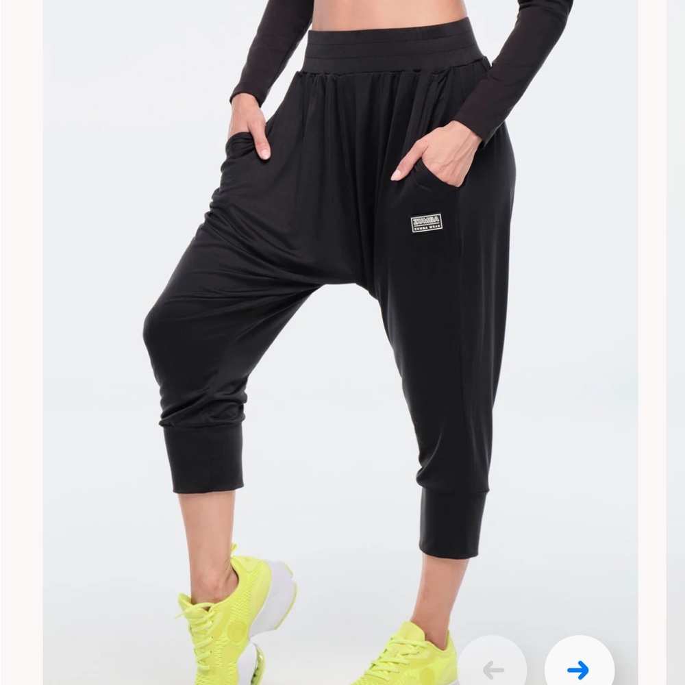 Black Zumba Drop Crotch Jogger Pants